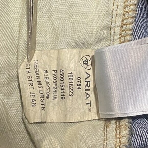 Ariat Rebar M5 Jeans Mens 32x30 Blue Straight Leg Workwear DuraStretch 10016223 - Picture 7 of 8